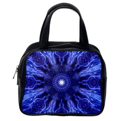 Tech Neon And Glow Backgrounds Psychedelic Art Classic Handbags (one Side) by Amaryn4rt