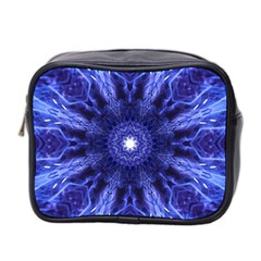 Tech Neon And Glow Backgrounds Psychedelic Art Mini Toiletries Bag 2-side