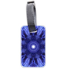 Tech Neon And Glow Backgrounds Psychedelic Art Luggage Tags (two Sides)