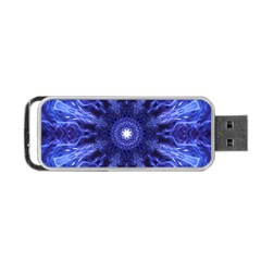 Tech Neon And Glow Backgrounds Psychedelic Art Portable Usb Flash (one Side) by Amaryn4rt