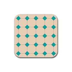 Tile Pattern Wallpaper Background Rubber Coaster (Square) 