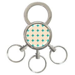 Tile Pattern Wallpaper Background 3-Ring Key Chains