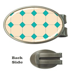 Tile Pattern Wallpaper Background Money Clips (Oval) 