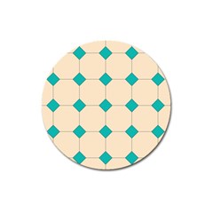 Tile Pattern Wallpaper Background Magnet 3  (Round)