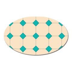 Tile Pattern Wallpaper Background Oval Magnet