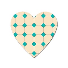 Tile Pattern Wallpaper Background Heart Magnet by Amaryn4rt