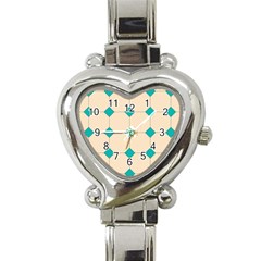 Tile Pattern Wallpaper Background Heart Italian Charm Watch