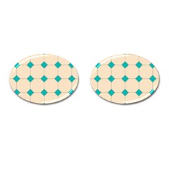 Tile Pattern Wallpaper Background Cufflinks (Oval)