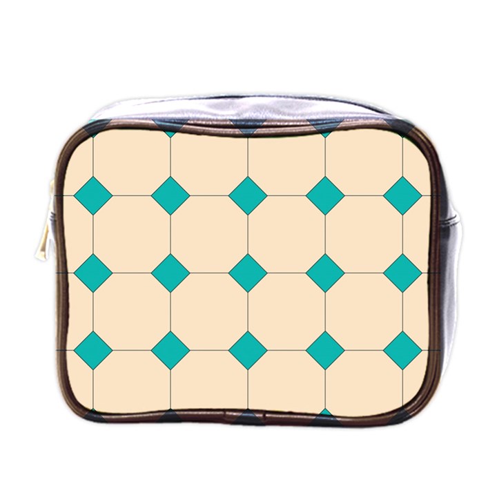 Tile Pattern Wallpaper Background Mini Toiletries Bags