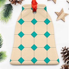 Tile Pattern Wallpaper Background Bell Ornament (Two Sides)