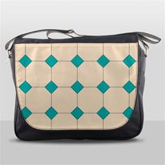 Tile Pattern Wallpaper Background Messenger Bags