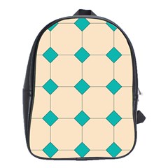 Tile Pattern Wallpaper Background School Bags (XL) 