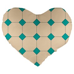 Tile Pattern Wallpaper Background Large 19  Premium Heart Shape Cushions