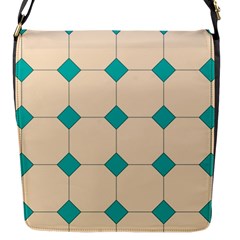 Tile Pattern Wallpaper Background Flap Messenger Bag (S)