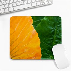 Wet Yellow And Green Leaves Abstract Pattern Large Mousepads by Amaryn4rt