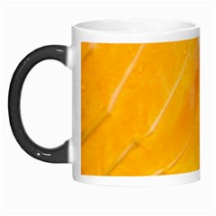 Wet Yellow And Green Leaves Abstract Pattern Morph Mugs by Amaryn4rt