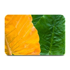 Wet Yellow And Green Leaves Abstract Pattern Plate Mats by Amaryn4rt