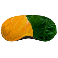 Wet Yellow And Green Leaves Abstract Pattern Sleeping Masks by Amaryn4rt