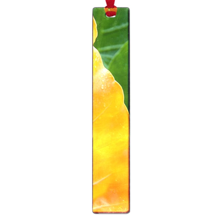 Wet Yellow And Green Leaves Abstract Pattern Large Book Marks