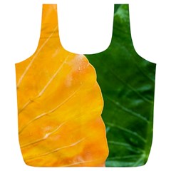 Wet Yellow And Green Leaves Abstract Pattern Full Print Recycle Bags (l)  by Amaryn4rt