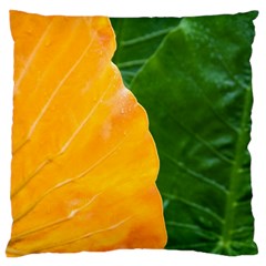 Wet Yellow And Green Leaves Abstract Pattern Standard Flano Cushion Case (one Side) by Amaryn4rt