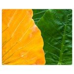 Wet Yellow And Green Leaves Abstract Pattern Double Sided Flano Blanket (Medium)  60 x50  Blanket Front