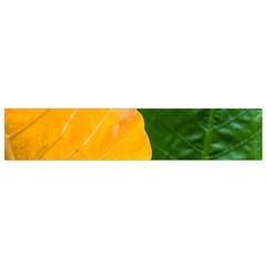 Wet Yellow And Green Leaves Abstract Pattern Flano Scarf (small)