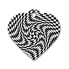 Whirl Dog Tag Heart (one Side) by Amaryn4rt