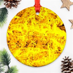 Yellow Abstract Background Ornament (round)