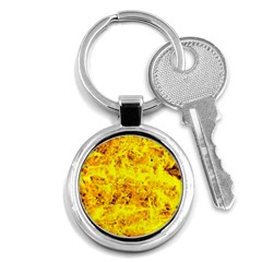 Yellow Abstract Background Key Chains (round)  by Amaryn4rt