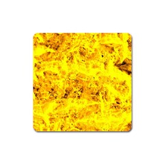 Yellow Abstract Background Square Magnet