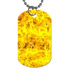 Yellow Abstract Background Dog Tag (two Sides)