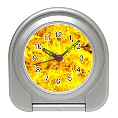 Yellow Abstract Background Travel Alarm Clocks