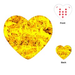 Yellow Abstract Background Playing Cards (heart) 