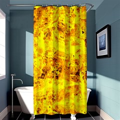 Yellow Abstract Background Shower Curtain 36  X 72  (stall) 