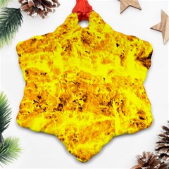 Yellow Abstract Background Ornament (snowflake)