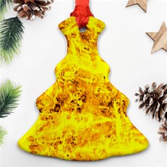 Yellow Abstract Background Ornament (christmas Tree) 