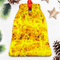 Yellow Abstract Background Bell Ornament (two Sides)