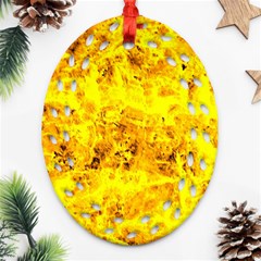 Yellow Abstract Background Ornament (oval Filigree)