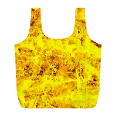 Yellow Abstract Background Full Print Recycle Bags (l) 