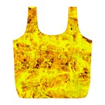 Yellow Abstract Background Full Print Recycle Bags (L)  Front