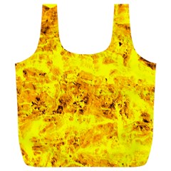 Yellow Abstract Background Full Print Recycle Bags (l) 