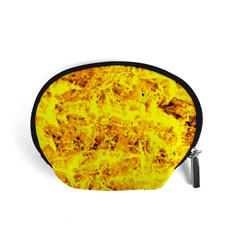 Yellow Abstract Background Accessory Pouches (small) 