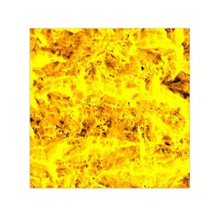 Yellow Abstract Background Small Satin Scarf (square)