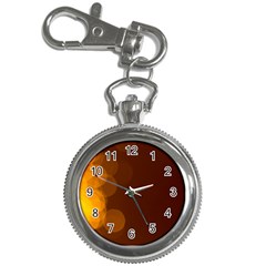 Yellow And Orange Blurred Lights Orange Gerberas Yellow Bokeh Background Key Chain Watches by Amaryn4rt