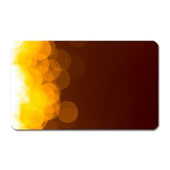 Yellow And Orange Blurred Lights Orange Gerberas Yellow Bokeh Background Magnet (rectangular) by Amaryn4rt