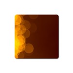 Yellow And Orange Blurred Lights Orange Gerberas Yellow Bokeh Background Square Magnet Front