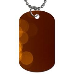 Yellow And Orange Blurred Lights Orange Gerberas Yellow Bokeh Background Dog Tag (two Sides)