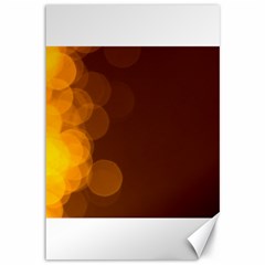 Yellow And Orange Blurred Lights Orange Gerberas Yellow Bokeh Background Canvas 12  X 18  