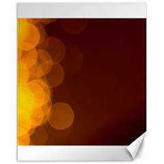 Yellow And Orange Blurred Lights Orange Gerberas Yellow Bokeh Background Canvas 16  X 20  